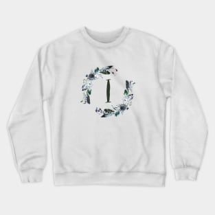 Floral Monogram I Dark Bohemian Flora Crewneck Sweatshirt